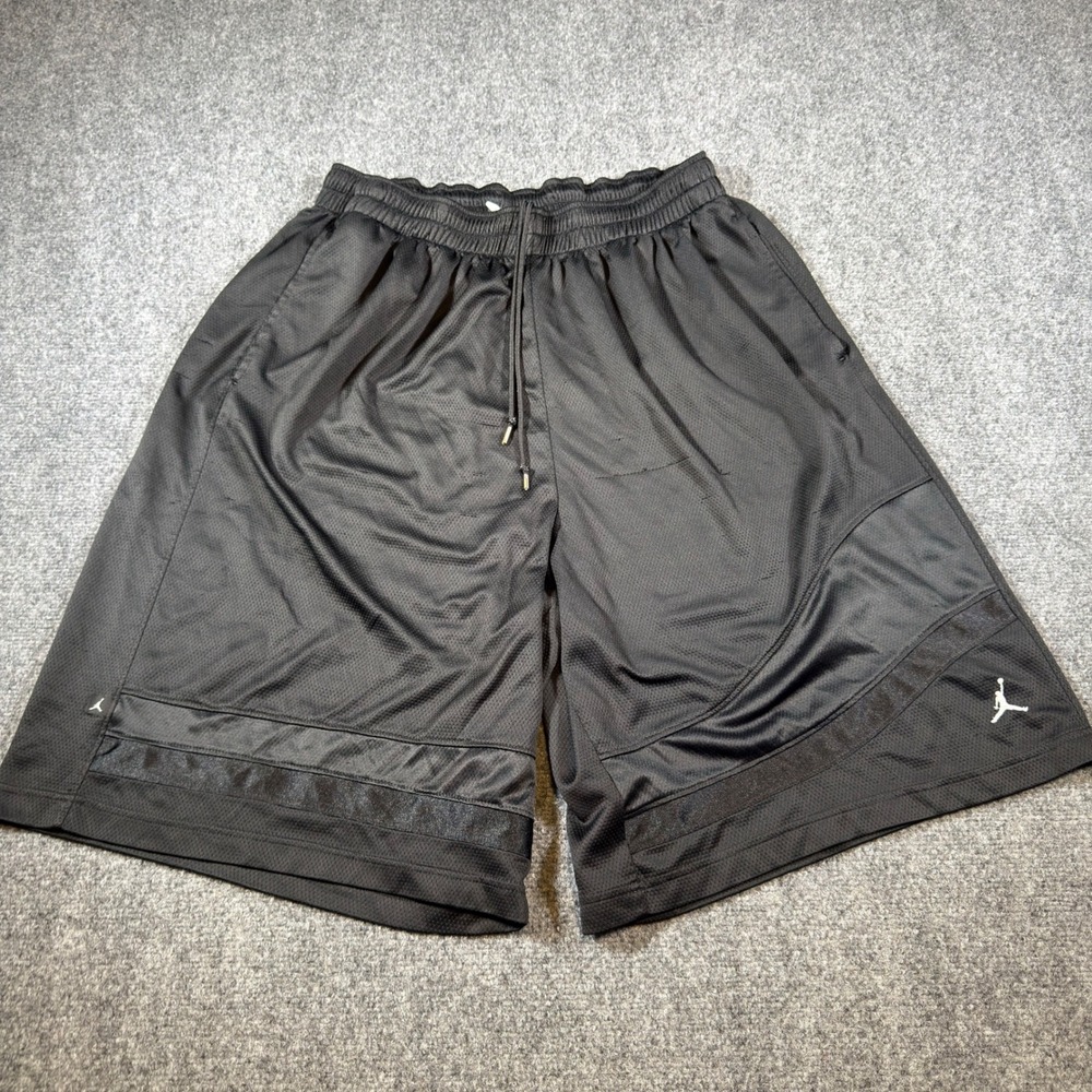 Jordan Dri-FIT Basketball Shorts Mens 3XL Black 11" Inseam Drawstring Pockets
